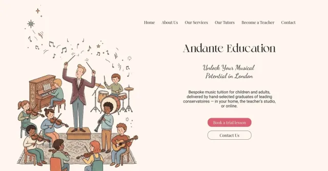 Andante Education: уроки музыки на дому в Лондоне и онлайн