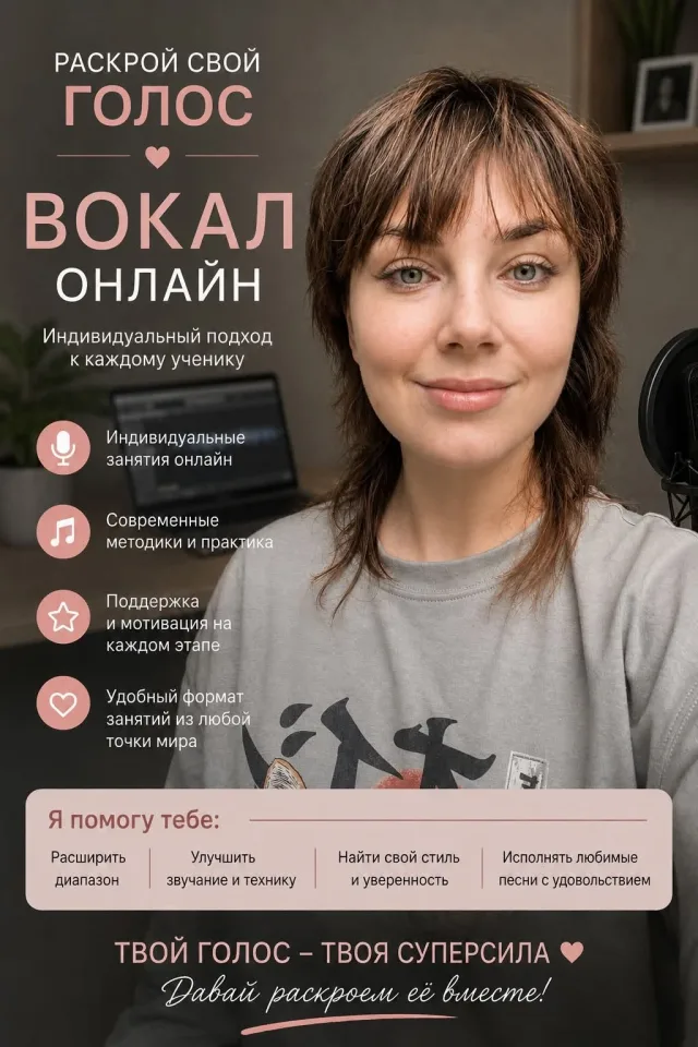 Анастасия — онлайн-уроки вокала для детей и взрослых