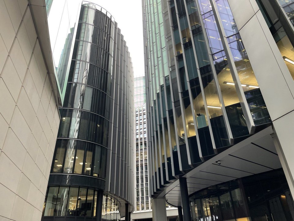 Modern office towers in the City of London