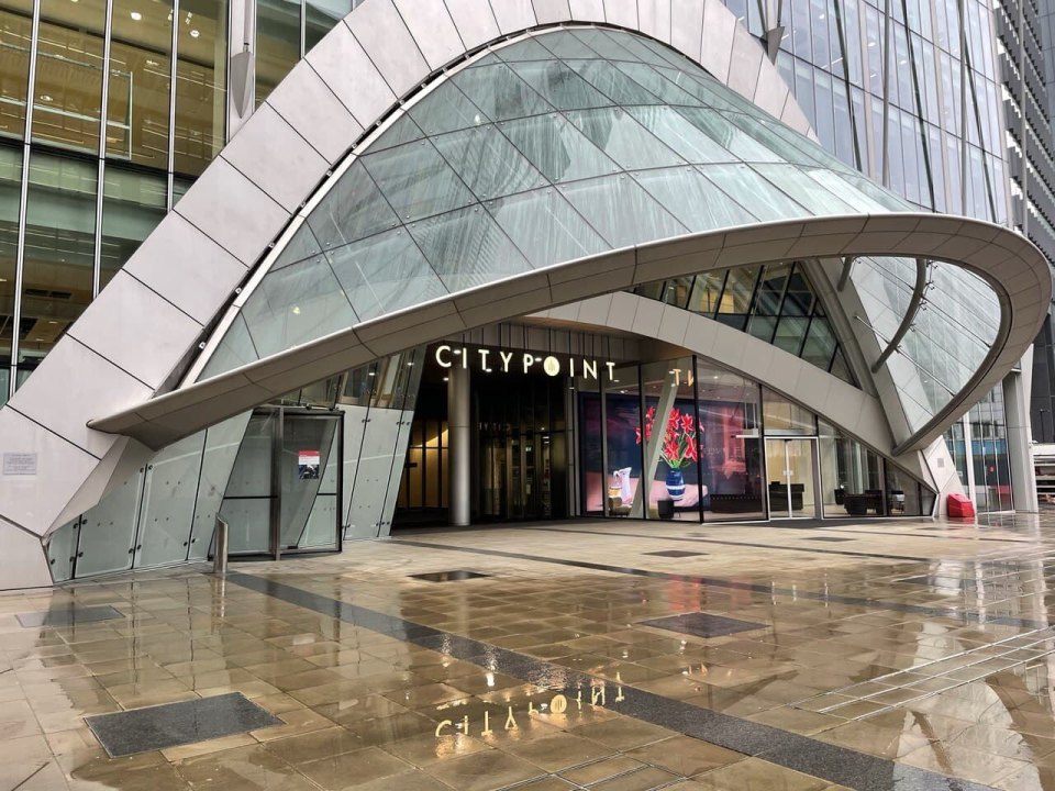 The modern Citypoint office building in the City of London