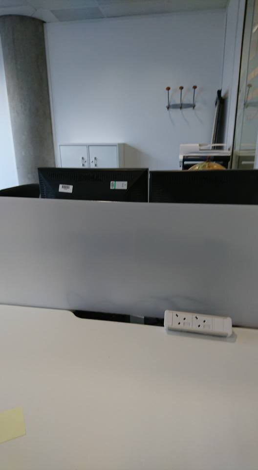 A reception desk in a London office
