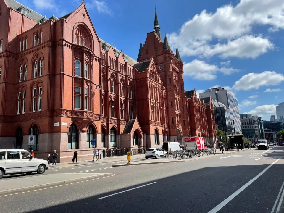 A Victorian red-brick facade in central London