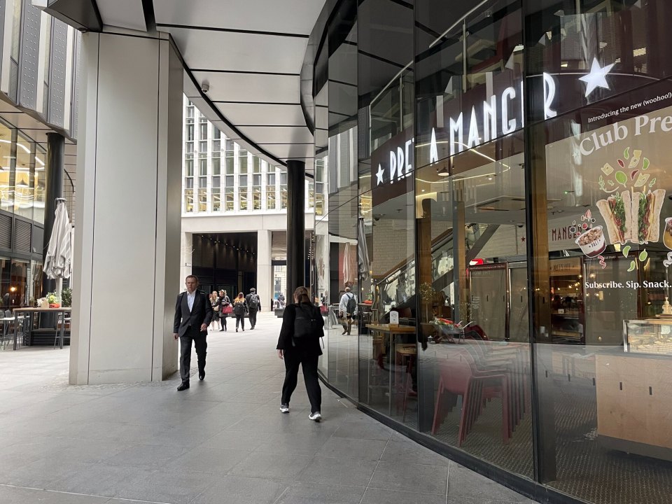 Кафе Pret a Manger в лондонском Сити