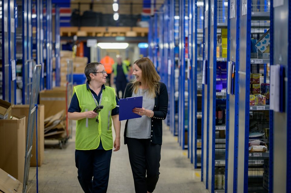 Workers in a warehouse