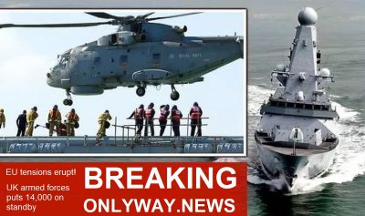 14000 военослужащих Великобритании находятся в готовом резерве, 4 морских патрульных корабля патрулируют Британские воды.