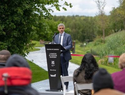 The garden, featuring 33 blossom trees, one for each London borough including the City of London, is a living memorial to commemorate the city’s shared experience of the Coronavirus pandemic.