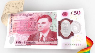 В Англии поступили в обращение 50-фунтовые купюры с изображением Алана Тьюринга