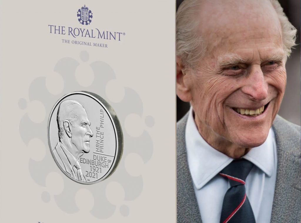 В честь принца Филиппа выпущена монета £5 ограниченного тиража