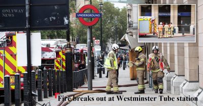 Пожар на станции метро Westminster в Лондоне