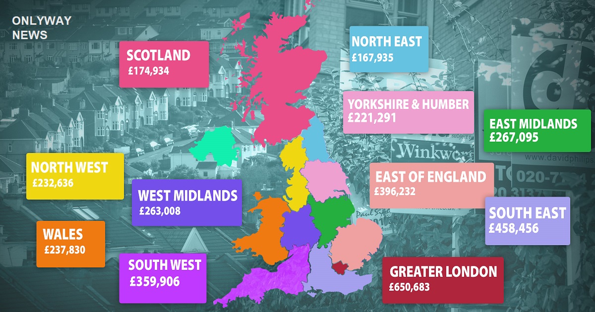 Рекордно высокие цены на жилье во всех регионах Великобритании