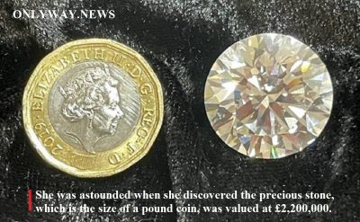 Драгоценный камень, размером с фунтовую монету, был оценен в 2 200 000 фунтов стерлингов.