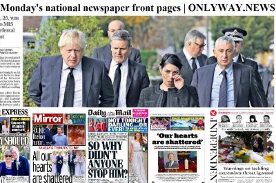 В Великобритании на первой полосе национальных газет в понедельник
