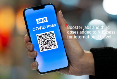С 19 ноября в NHS COVID Pass, который используется для международных поездок, добавляется информация о бустерной вакцинации от коронавируса.