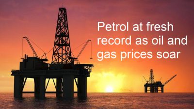 Цены на бензин достигли еще одного рекордного уровня, поскольку цены на нефть и газ растут на фоне опасений глобального экономического шока