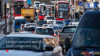 Лондонские дороги остаются самыми перегруженными в мире, и больше времени теряется из-за пробок