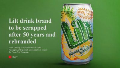 Lilt будет известен как Fanta Pineapple & Grapefruit, Coca Cola Company.