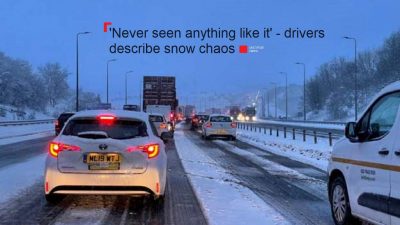 Никогда не видел ничего подобного' - водители описывают снежный хаос на дорогах Великобритании