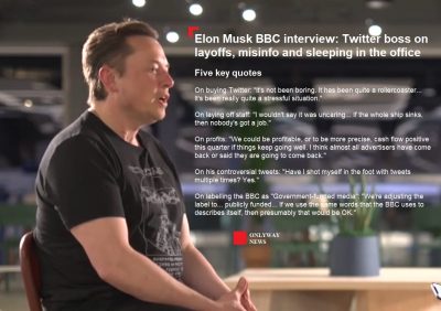 Неожиданное интервью Илона Маска на Би-би-си