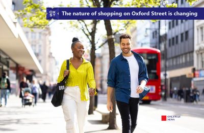 Оксфорд-стрит в центре Лондона, известная как главная улица страны.