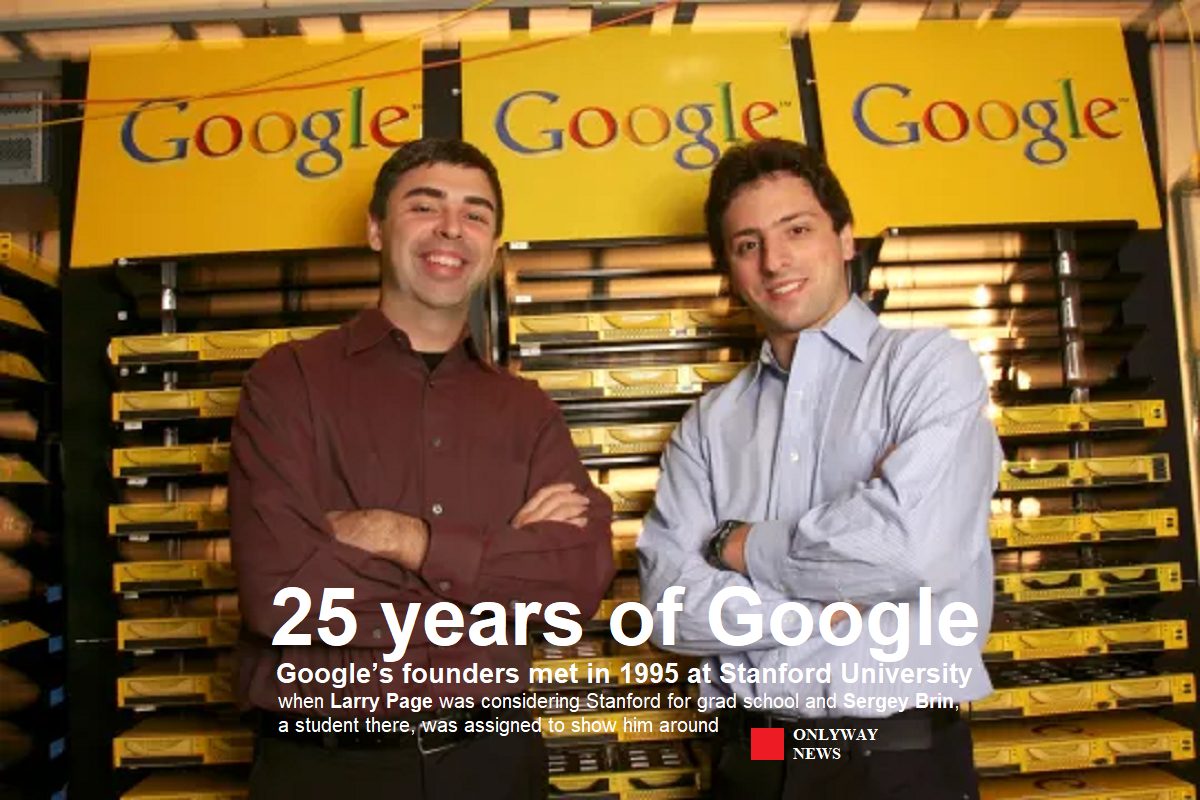 Основатели Google Ларри Пейдж и Сергей Брин изобрели Google 25 лет назад.