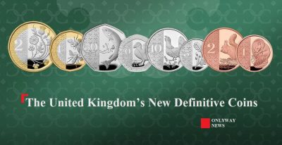 Новые стандартные монеты Соединенного Королевства.