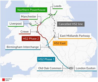Новая железнодорожная линия в Англии могла увеличить количество рабочих мест за пределами Лондона. 